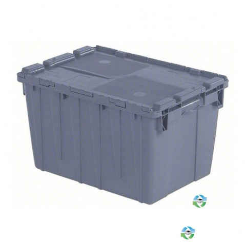 Stack & Nest Totes For Sale: Used Orbis 21x15x12 Stack and Nest Attached Lid Container Indiana In Indiana - image 1 Stack & Nest Totes For Sale: Used Orbis 21x15x12 Stack and Nest Attached Lid Container Indiana In Indiana - image 1