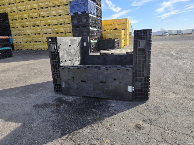 Pallet Containers For Sale: Orbis Refurbished 56x48x34 Collapsible Bulk Containers with 4 Drop Doors Ohio In Ohio - image 2 Pallet Containers For Sale: Orbis Refurbished 56x48x34 Collapsible Bulk Containers with 4 Drop Doors Ohio In Ohio - image 2
