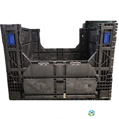 Pallet Containers For Sale: Refurbished 45x48x34 Collapsible Bulk Containers with 2 Drop Doors Mixed Colors In Ohio - image 1 Pallet Containers For Sale: Refurbished 45x48x34 Collapsible Bulk Containers with 2 Drop Doors Mixed Colors In Ohio - image 1