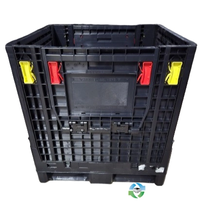 Pallet Containers For Sale: New Monoflo 30x32x34 Collapsible Bulk Containers with 2 Drop Doors Ohio In Ohio - image 1 Pallet Containers For Sale: New Monoflo 30x32x34 Collapsible Bulk Containers with 2 Drop Doors Ohio In Ohio - image 1