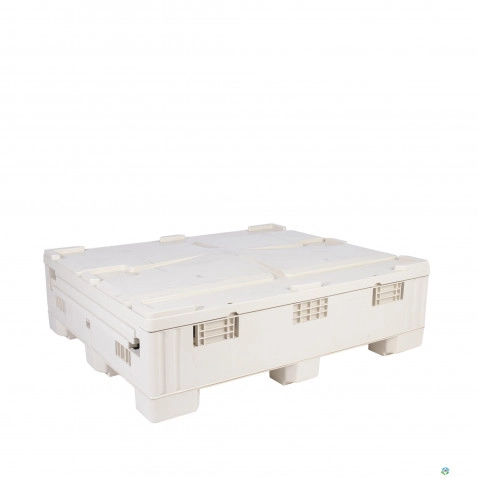 Pallet Containers For Sale: Used 48x40x46 Collapsible Bulk Container 1 Drop Door Kansas In Kansas - image 3 Pallet Containers For Sale: Used 48x40x46 Collapsible Bulk Container 1 Drop Door Kansas In Kansas - image 3