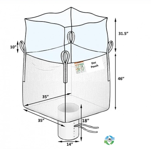 Bulk Bags - FIBC For Sale: NEW 35x35x46 Duffle Top Spout Bottom Bulk Bags Ohio California In New Jersey - image 1 Bulk Bags - FIBC For Sale: NEW 35x35x46 Duffle Top Spout Bottom Bulk Bags Ohio California In New Jersey - image 1