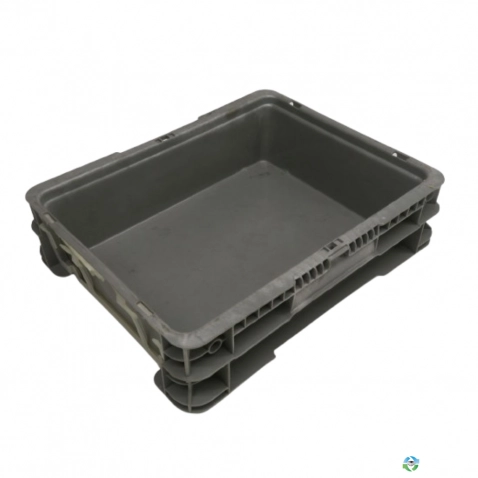 Stacking Totes For Sale: Used 12x15x4 Orbis Straight Wall Stacking Tote Texas In Texas - image 1 Stacking Totes For Sale: Used 12x15x4 Orbis Straight Wall Stacking Tote Texas In Texas - image 1