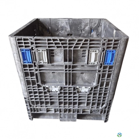 Pallet Containers For Sale: Refurbished 30x32x34 Collapsible Bulk Containers All Black 2 Drop doors Ohio In Ohio - image 1 Pallet Containers For Sale: Refurbished 30x32x34 Collapsible Bulk Containers All Black 2 Drop doors Ohio In Ohio - image 1