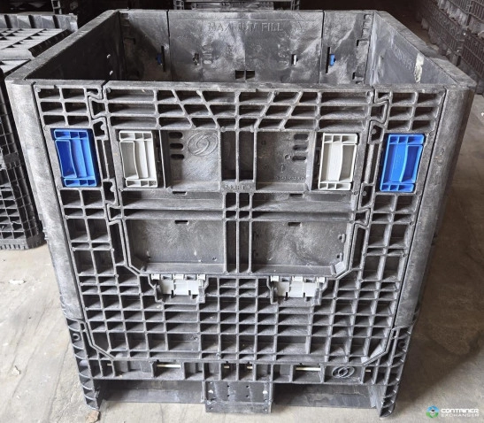 Pallet Containers For Sale: Refurbished 30x32x34 Collapsible Bulk Containers All Black 2 Drop doors Ohio In Ohio - image 2 Pallet Containers For Sale: Refurbished 30x32x34 Collapsible Bulk Containers All Black 2 Drop doors Ohio In Ohio - image 2