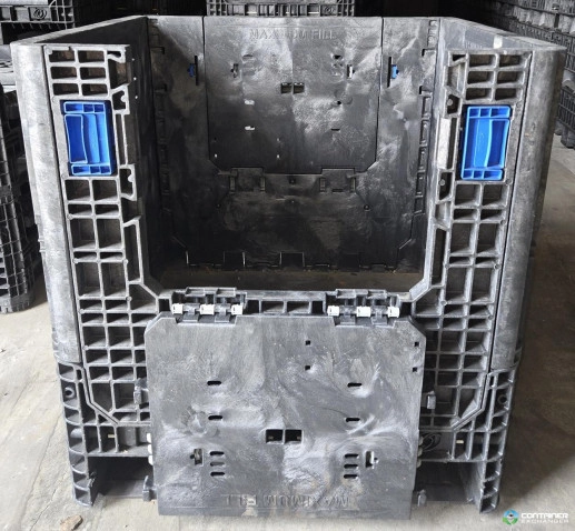 Pallet Containers For Sale: Refurbished 30x32x34 Collapsible Bulk Containers All Black 2 Drop doors Ohio In Ohio - image 3 Pallet Containers For Sale: Refurbished 30x32x34 Collapsible Bulk Containers All Black 2 Drop doors Ohio In Ohio - image 3