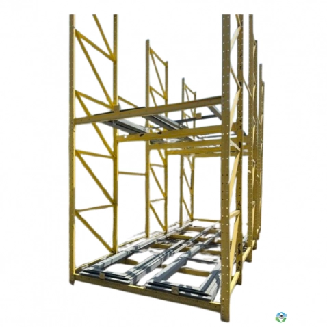Push-Back Racks For Sale: Used 96 x 216 x 48 3 Deep Push Back Racking System Nebraska
252 Long Rails with 3 Nests per Unit
Each Push Back can Hold 5 Pallets per bay
Confirm price if how many position is included In Nebraska - image 1 Push-Back Racks For Sale: Used 96 x 216 x 48 3 Deep Push Back Racking System Nebraska
252 Long Rails with 3 Nests per Unit
Each Push Back can Hold 5 Pallets per bay
Confirm price if how many position is included In Nebraska - image 1