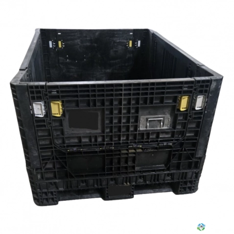 Pallet Containers For Sale: Refurbished 70x48x34 Collapsible Bulk Container with (2) Drop Doors Ohio In Ohio - image 1 Pallet Containers For Sale: Refurbished 70x48x34 Collapsible Bulk Container with (2) Drop Doors Ohio In Ohio - image 1