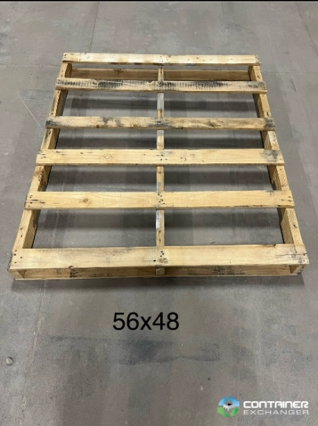 Wood Pallets For Sale: Used 56x48x4.5 Wood Pallets Heat Treated with 4 Way Entry Ontario In Ontario - image 2 Wood Pallets For Sale: Used 56x48x4.5 Wood Pallets Heat Treated with 4 Way Entry Ontario In Ontario - image 2