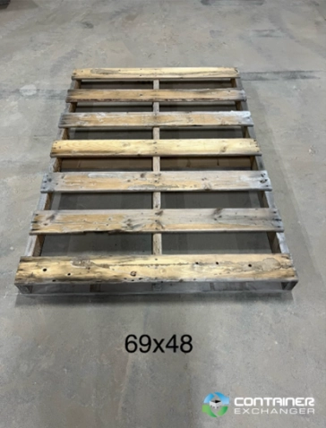 Wood Pallets For Sale: Used 69x48x4.5 Wood Pallets Heat Treated with 4 Way Entry Ontario In Ontario - image 2 Wood Pallets For Sale: Used 69x48x4.5 Wood Pallets Heat Treated with 4 Way Entry Ontario In Ontario - image 2