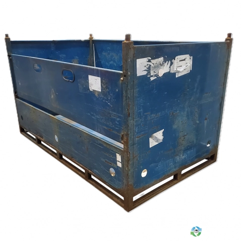 Metal Bins For Sale: Used 86x48x49 Steel Tubs with One Drop Door Ohio In Ohio - image 1 Metal Bins For Sale: Used 86x48x49 Steel Tubs with One Drop Door Ohio In Ohio - image 1