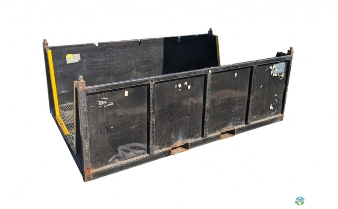 Metal Bins For Sale: 96x62x36 Steel Tub Walk Through Opening on 62" Sides In Mississippi - image 2 Metal Bins For Sale: 96x62x36 Steel Tub Walk Through Opening on 62" Sides In Mississippi - image 2