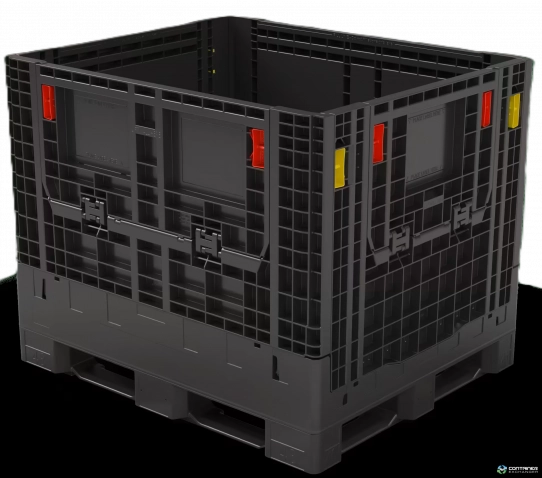 Pallet Containers For Sale: New Black 40x48x39 Monoflo (2) Drop Doors In Ohio - image 2 Pallet Containers For Sale: New Black 40x48x39 Monoflo (2) Drop Doors In Ohio - image 2