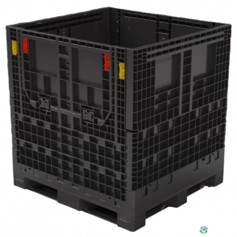 Pallet Containers For Sale: New Black Monoflo 45x48x50 (2) Drop Doors In Ohio - image 1 Pallet Containers For Sale: New Black Monoflo 45x48x50 (2) Drop Doors In Ohio - image 1