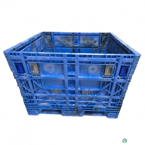 Pallet Containers For Sale: New 45x48x34 Blue (Various Shades) Orbis HDMP (2) Drop Doors Ohio In Ohio - image 1 Pallet Containers For Sale: New 45x48x34 Blue (Various Shades) Orbis HDMP (2) Drop Doors Ohio In Ohio - image 1