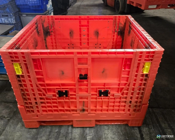 Pallet Containers For Sale: New 45x48x34 Orange Swirl Pallet Container with (2) Drop Doors Ohio In Ohio - image 2 Pallet Containers For Sale: New 45x48x34 Orange Swirl Pallet Container with (2) Drop Doors Ohio In Ohio - image 2