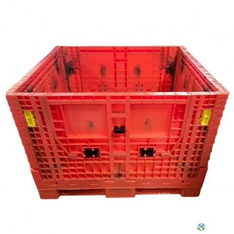 Pallet Containers For Sale: New 45x48x34 Orange Swirl Pallet Container with (2) Drop Doors Ohio In Ohio - image 1 Pallet Containers For Sale: New 45x48x34 Orange Swirl Pallet Container with (2) Drop Doors Ohio In Ohio - image 1