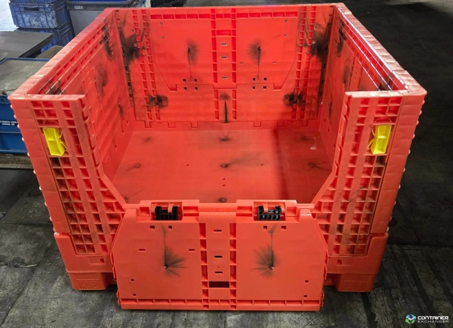 Pallet Containers For Sale: New 45x48x34 Orange Swirl Pallet Container with (2) Drop Doors Ohio In Ohio - image 3 Pallet Containers For Sale: New 45x48x34 Orange Swirl Pallet Container with (2) Drop Doors Ohio In Ohio - image 3