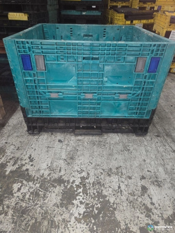 Pallet Containers For Sale: Reconditioned Mixed Color 45x48x34 (2) Drop Doors In Ohio - image 3 Pallet Containers For Sale: Reconditioned Mixed Color 45x48x34 (2) Drop Doors In Ohio - image 3