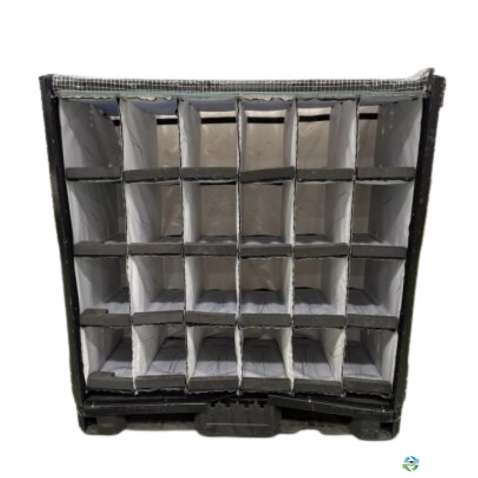 Pallet Containers For Sale: Used 43.5x43.5x42 Plastic Pallet Container with 4-Entry Ohio In Ohio - image 1 Pallet Containers For Sale: Used 43.5x43.5x42 Plastic Pallet Container with 4-Entry Ohio In Ohio - image 1