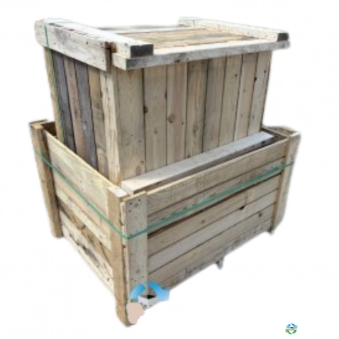 Wood Crates For Sale: Refurbished 37x42x28 Nestable Wood Crates with Detached Lid Included Michigan In Michigan - image 1 Wood Crates For Sale: Refurbished 37x42x28 Nestable Wood Crates with Detached Lid Included Michigan In Michigan - image 1