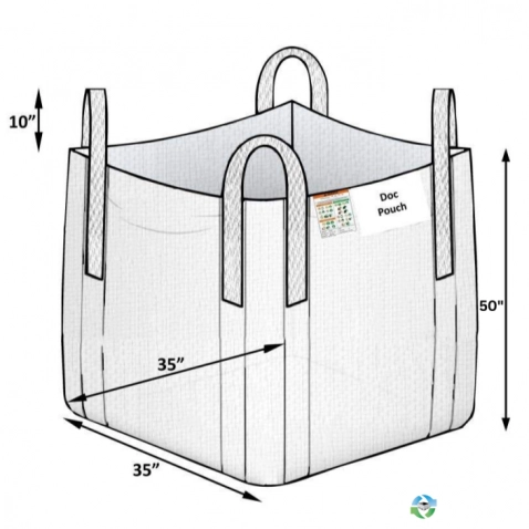 Bulk Bags - FIBC For Sale: New 35x35x50 Open Top Flat Bottom Circular Bulk Bag New Jersey In New Jersey - image 2 Bulk Bags - FIBC For Sale: New 35x35x50 Open Top Flat Bottom Circular Bulk Bag New Jersey In New Jersey - image 2