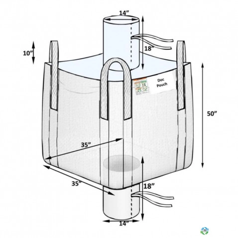 Bulk Bags - FIBC For Sale: New 35x35x50 Spout Top Spout Bottom Circular Bulk Bags FIBC New Jersey California Georgia In New Jersey - image 2 Bulk Bags - FIBC For Sale: New 35x35x50 Spout Top Spout Bottom Circular Bulk Bags FIBC New Jersey California Georgia In New Jersey - image 2