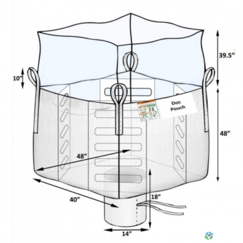 Bulk Bags - FIBC For Sale: New 40x48x48 Duffle Top Spout Bottom Baffle Bulk Bags FIBC New Jersey California Georgia In New Jersey - image 1 Bulk Bags - FIBC For Sale: New 40x48x48 Duffle Top Spout Bottom Baffle Bulk Bags FIBC New Jersey California Georgia In New Jersey - image 1
