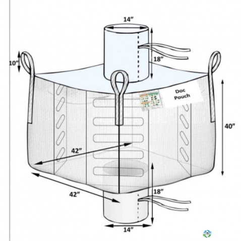 Bulk Bags - FIBC For Sale: New 42x42x40 Spout Top Spout Bottom Bulk Bags FIBC New Jersey California Georgia In New Jersey - image 1 Bulk Bags - FIBC For Sale: New 42x42x40 Spout Top Spout Bottom Bulk Bags FIBC New Jersey California Georgia In New Jersey - image 1
