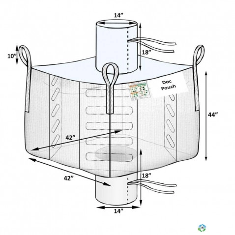 Bulk Bags - FIBC For Sale: New 42x42x44 Spout Top Spout Bottom Bulk Bags FIBC New Jersey California Georgia In New Jersey - image 1 Bulk Bags - FIBC For Sale: New 42x42x44 Spout Top Spout Bottom Bulk Bags FIBC New Jersey California Georgia In New Jersey - image 1