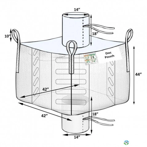 Bulk Bags - FIBC For Sale: New 42x42x44 Spout Top Spout Bottom Bulk Bags FIBC New Jersey California Georgia In New Jersey - image 1 Bulk Bags - FIBC For Sale: New 42x42x44 Spout Top Spout Bottom Bulk Bags FIBC New Jersey California Georgia In New Jersey - image 1