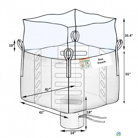 Bulk Bags - FIBC For Sale: New 35x35x55 Duffle Top Spout Bottom Bulk Bags FIBC New Jersey California Georgia In New Jersey - image 1 Bulk Bags - FIBC For Sale: New 35x35x55 Duffle Top Spout Bottom Bulk Bags FIBC New Jersey California Georgia In New Jersey - image 1