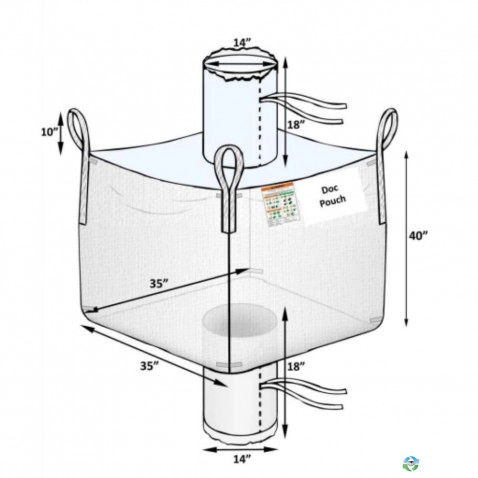 Bulk Bags - FIBC For Sale: New 35x35x40 Spout Top Spout Bottom Bulk Bags FIBC New Jersey In New Jersey - image 2 Bulk Bags - FIBC For Sale: New 35x35x40 Spout Top Spout Bottom Bulk Bags FIBC New Jersey In New Jersey - image 2