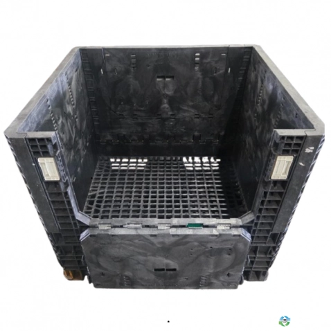 Pallet Containers For Sale: Refurbished 45x48x39 Black Pallet Container with (2) Drop Doors Ohio In Ohio - image 1 Pallet Containers For Sale: Refurbished 45x48x39 Black Pallet Container with (2) Drop Doors Ohio In Ohio - image 1