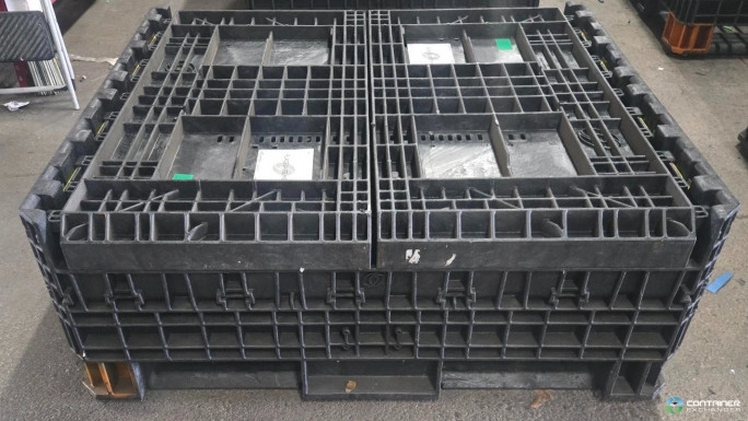 Pallet Containers For Sale: Refurbished 45x48x39 Black Pallet Container with (2) Drop Doors Ohio In Ohio - image 3 Pallet Containers For Sale: Refurbished 45x48x39 Black Pallet Container with (2) Drop Doors Ohio In Ohio - image 3