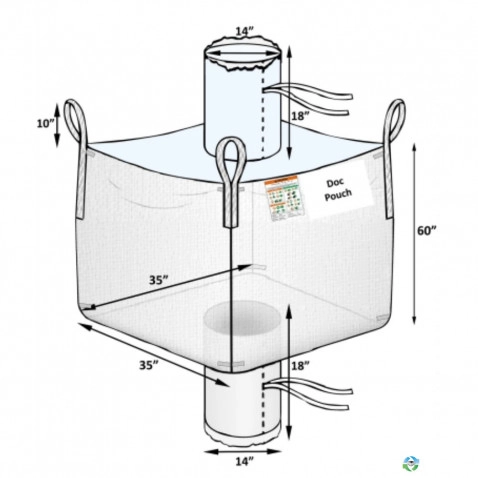 Bulk Bags - FIBC For Sale: New 35x35x60 Spout Top Spout Bottom Bulk Bags FIBC New Jersey California Georgia In New Jersey - image 2 Bulk Bags - FIBC For Sale: New 35x35x60 Spout Top Spout Bottom Bulk Bags FIBC New Jersey California Georgia In New Jersey - image 2