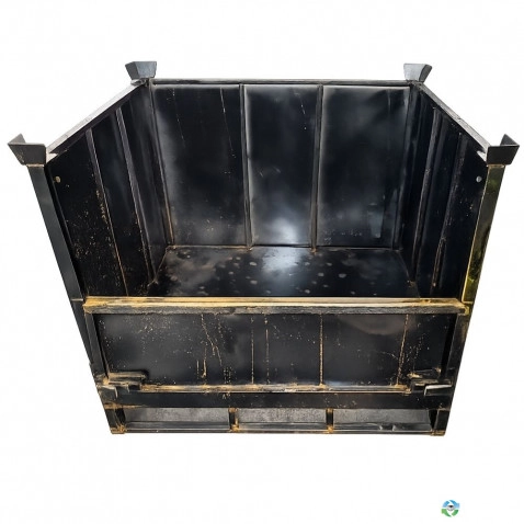 Metal Bins For Sale: Used 41x38x29 Rigid Metal Bins Drop Gate Michigan In Michigan - image 1 Metal Bins For Sale: Used 41x38x29 Rigid Metal Bins Drop Gate Michigan In Michigan - image 1