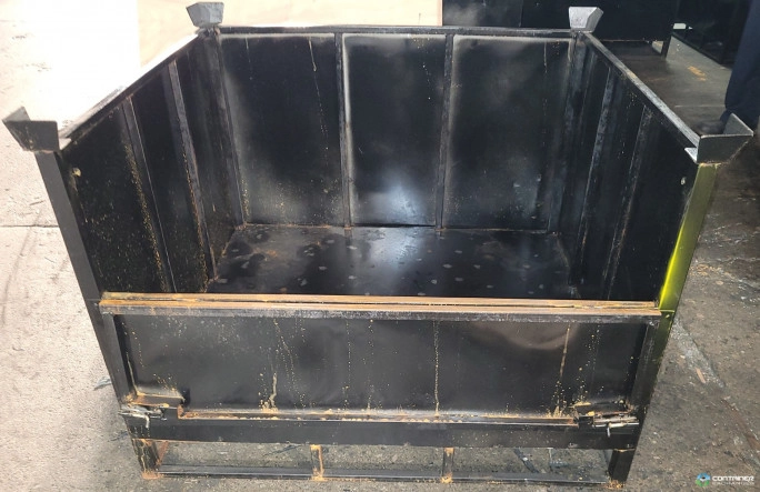 Metal Bins For Sale: Used 41x38x29 Rigid Metal Bins Drop Gate Michigan In Michigan - image 2 Metal Bins For Sale: Used 41x38x29 Rigid Metal Bins Drop Gate Michigan In Michigan - image 2