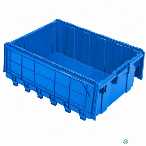 Stack & Nest Totes For Sale: New 26.75x17x9.63 Stack and Nest Totes with Attached Lid Ontario In Ontario - image 1 Stack & Nest Totes For Sale: New 26.75x17x9.63 Stack and Nest Totes with Attached Lid Ontario In Ontario - image 1