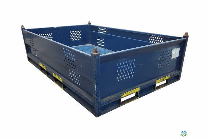 Metal Bins For Sale: Used 90x56x26 Rigid Steel Tubs 2 Drop Gates Ohio In Ohio - image 1 Metal Bins For Sale: Used 90x56x26 Rigid Steel Tubs 2 Drop Gates Ohio In Ohio - image 1