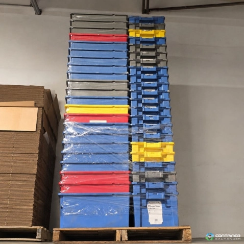 Stacking Totes For Sale: Used 23.6x15.8x10.75 Stack and Nest Totes Missouri In Missouri - image 2 Stacking Totes For Sale: Used 23.6x15.8x10.75 Stack and Nest Totes Missouri In Missouri - image 2