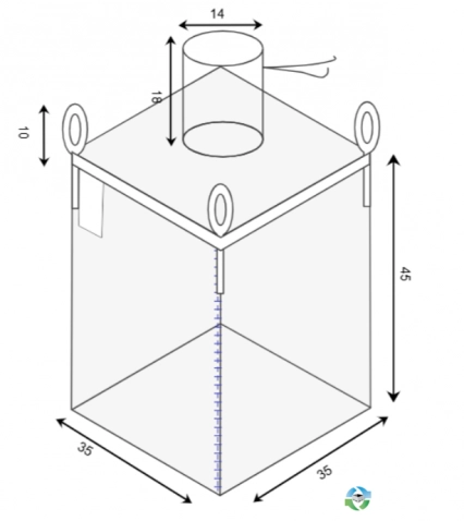 Bulk Bags - FIBC For Sale: New 35x35x45 Spout Top Flat Bottom Bulk Bags Ohio In Ohio - image 1 Bulk Bags - FIBC For Sale: New 35x35x45 Spout Top Flat Bottom Bulk Bags Ohio In Ohio - image 1