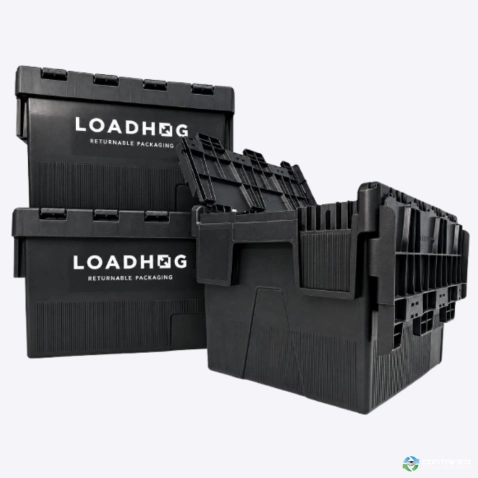 Stack & Nest Totes For Sale: New 16x12x10.4 Stack and Nest Totes with Attached Lid Illinois In Illinois - image 3 Stack & Nest Totes For Sale: New 16x12x10.4 Stack and Nest Totes with Attached Lid Illinois In Illinois - image 3