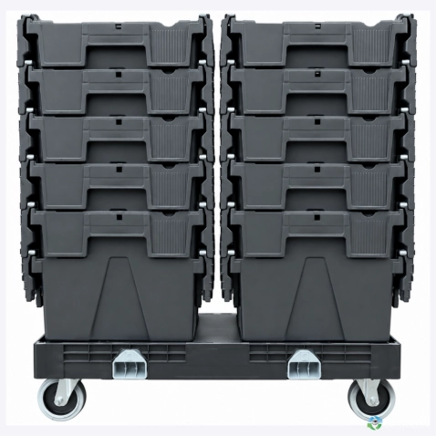 Stack & Nest Totes For Sale: New 16x12x10.4 Stack and Nest Totes with Attached Lid Illinois In Illinois - image 5 Stack & Nest Totes For Sale: New 16x12x10.4 Stack and Nest Totes with Attached Lid Illinois In Illinois - image 5