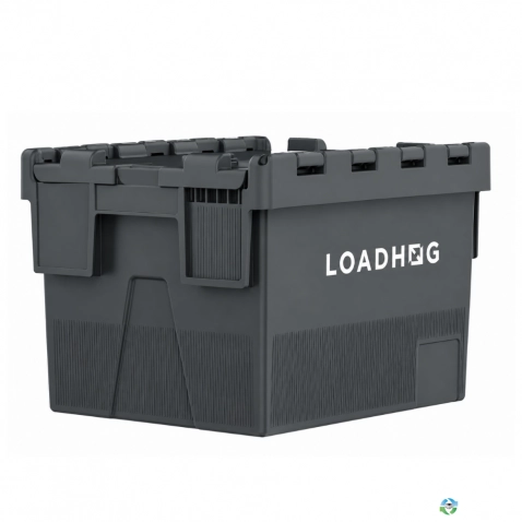Stack & Nest Totes For Sale: New 16x12x9 Stack and Nest Totes with Attached Lid Illinois In Illinois - image 1 Stack & Nest Totes For Sale: New 16x12x9 Stack and Nest Totes with Attached Lid Illinois In Illinois - image 1