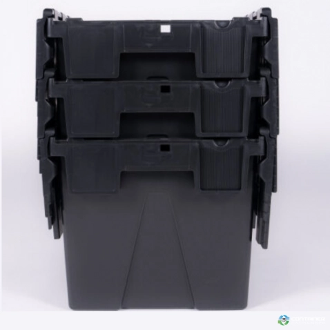 Stack & Nest Totes For Sale: New 16x12x9 Stack and Nest Totes with Attached Lid Illinois In Illinois - image 4 Stack & Nest Totes For Sale: New 16x12x9 Stack and Nest Totes with Attached Lid Illinois In Illinois - image 4