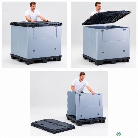 Pallet Containers For Sale: Used 46x48x46 Collapsible Sleeve Packs Alabama In Alabama - image 4 Pallet Containers For Sale: Used 46x48x46 Collapsible Sleeve Packs Alabama In Alabama - image 4
