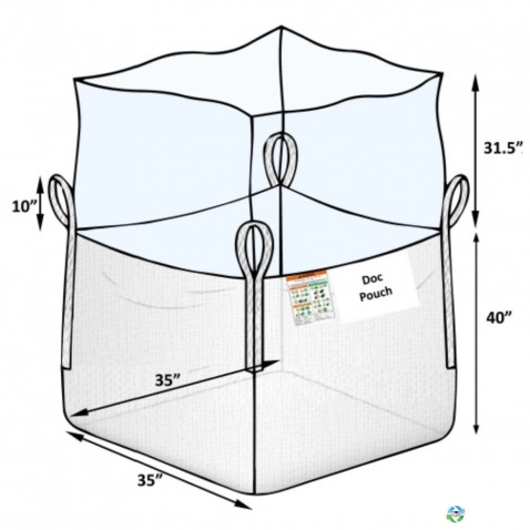 Bulk Bags - FIBC For Sale: New 35x35x40 Duffle Top Flat Bottom Bulk Bags FIBC New Jersey and GA In New Jersey - image 2 Bulk Bags - FIBC For Sale: New 35x35x40 Duffle Top Flat Bottom Bulk Bags FIBC New Jersey and GA In New Jersey - image 2