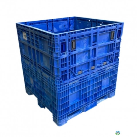 Pallet Containers For Sale: Reconditioned 45x48x50 Collapsible Bulk Containers with 2 Drop Doors Mississippi In Mississippi - image 1 Pallet Containers For Sale: Reconditioned 45x48x50 Collapsible Bulk Containers with 2 Drop Doors Mississippi In Mississippi - image 1