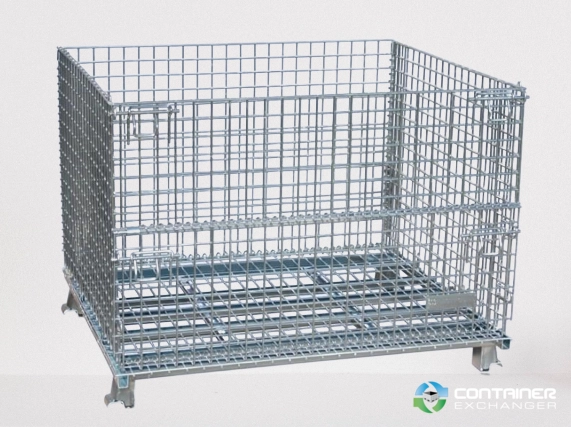 Wire Baskets For Sale: New 48x40x36 Wire Basket Stackable Collapsible with Drop Gate Illinois In Illinois - image 3 Wire Baskets For Sale: New 48x40x36 Wire Basket Stackable Collapsible with Drop Gate Illinois In Illinois - image 3